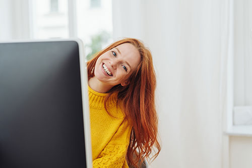 Woman at laptop