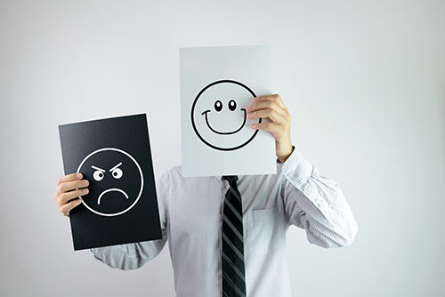 Happy and sad faces