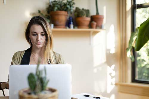 Woman working